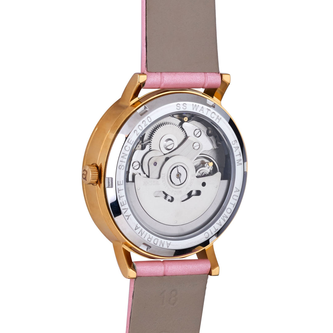 Classic Mother of Pearl Gold| Baby Pink Genuine Leather New Collection
