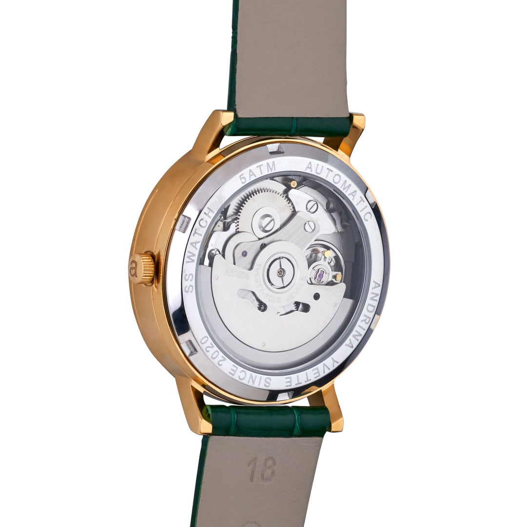 Classic Mother of Pearl Gold | Emerald Green Genuine Leather New Collection