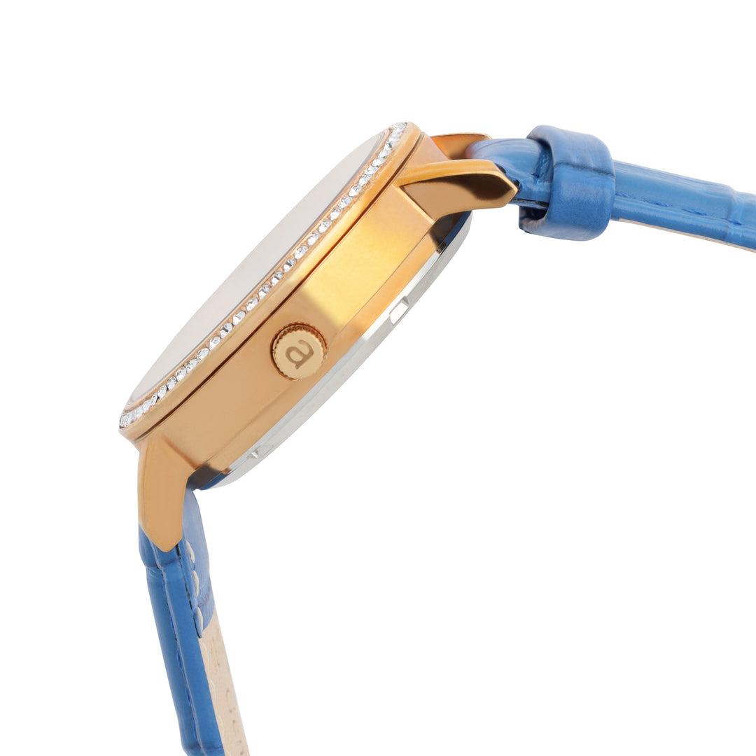Classic Mother of Pearl Gold | Baby Blue Genuine  Leather New Collection