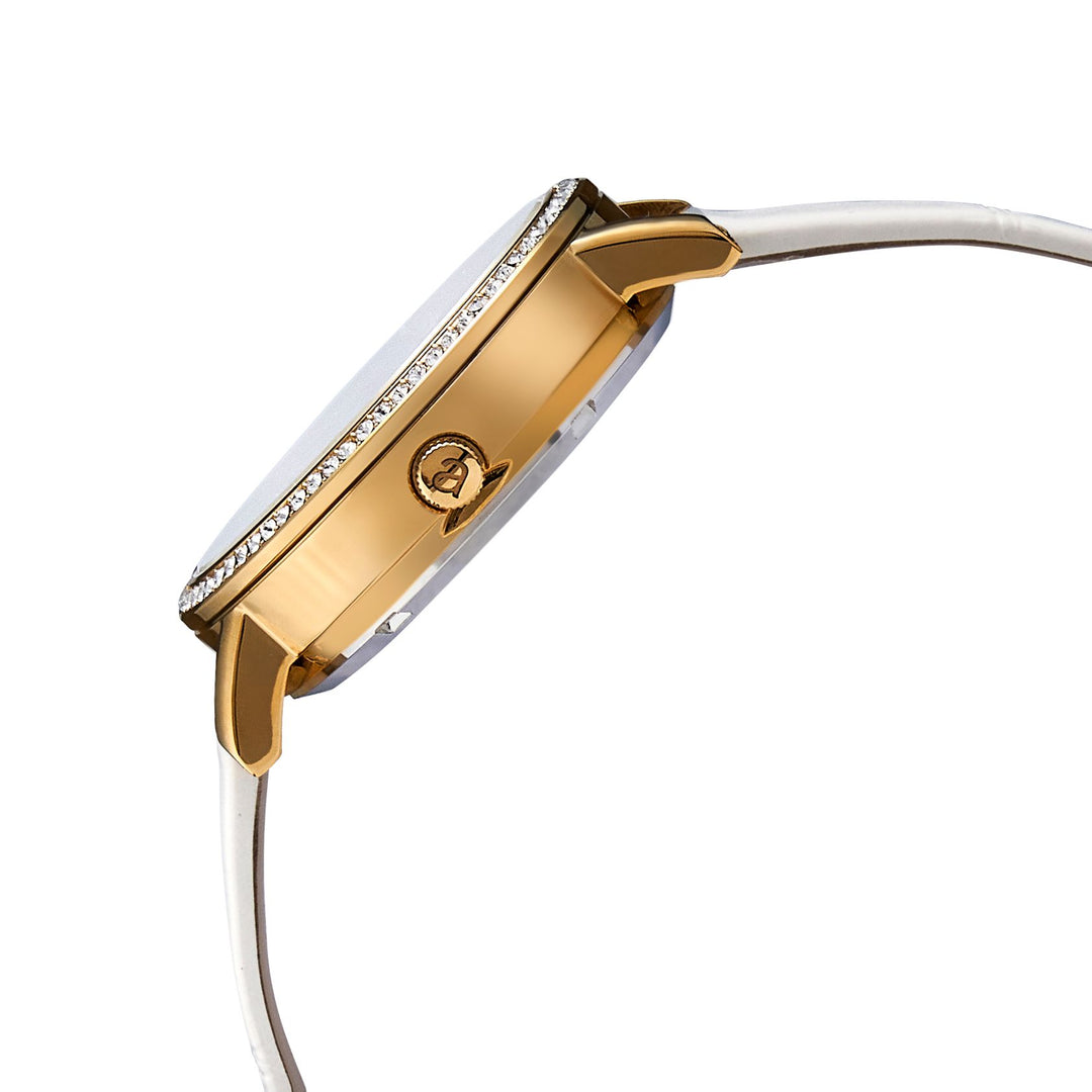Classic Mother of Pearl Gold | Ivory White Genuine Leather New Collection