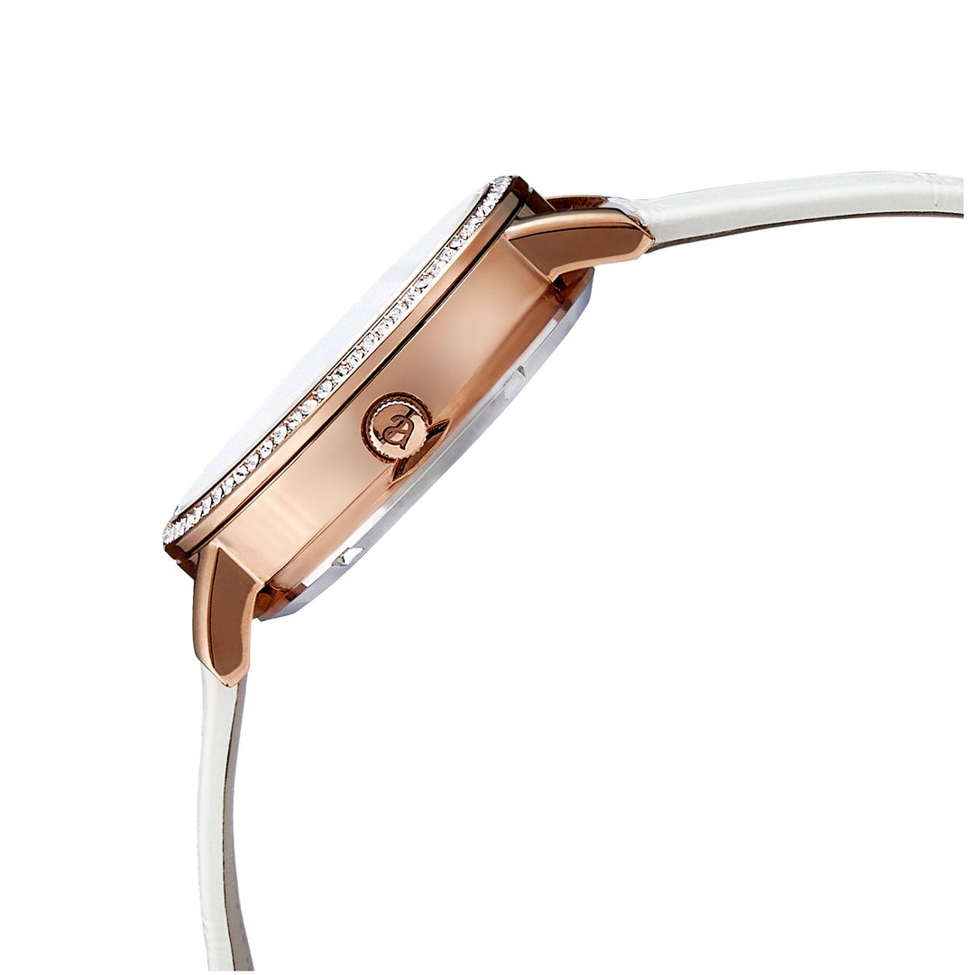 Classic Mother of Pearl Rose Gold | Ivory White Genuine Leather New Collection
